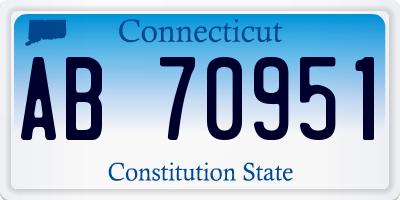 CT license plate AB70951