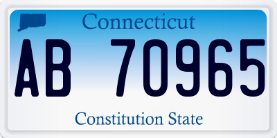 CT license plate AB70965