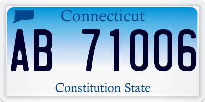 CT license plate AB71006