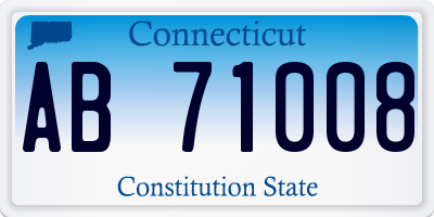 CT license plate AB71008