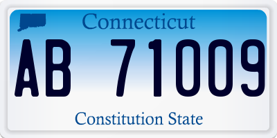 CT license plate AB71009