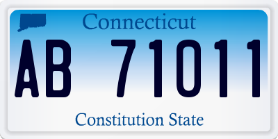 CT license plate AB71011