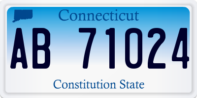 CT license plate AB71024