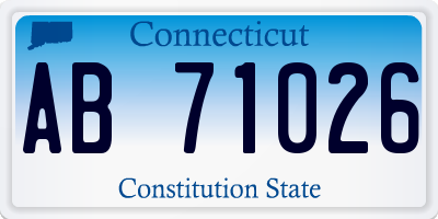 CT license plate AB71026