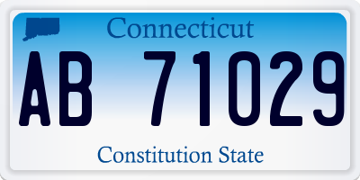 CT license plate AB71029