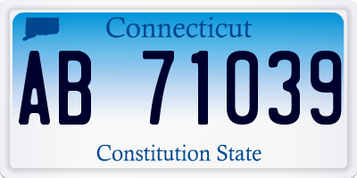 CT license plate AB71039