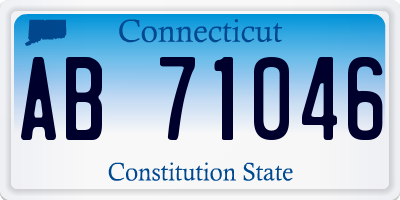 CT license plate AB71046