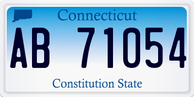 CT license plate AB71054