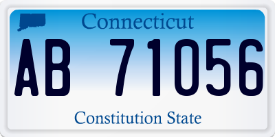 CT license plate AB71056