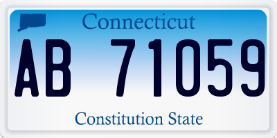 CT license plate AB71059