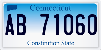 CT license plate AB71060