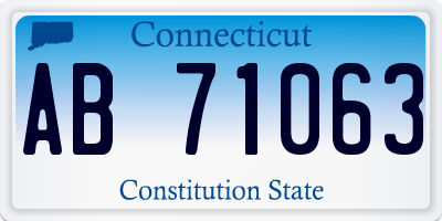 CT license plate AB71063