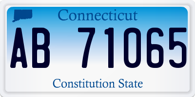 CT license plate AB71065