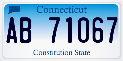 CT license plate AB71067