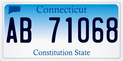 CT license plate AB71068