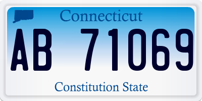 CT license plate AB71069