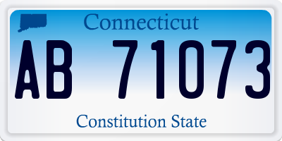 CT license plate AB71073