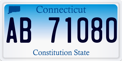 CT license plate AB71080