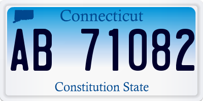 CT license plate AB71082