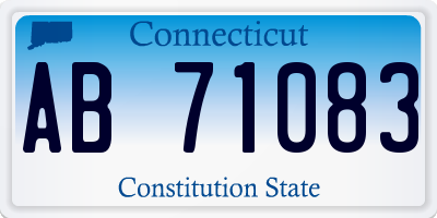 CT license plate AB71083