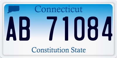 CT license plate AB71084