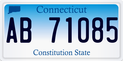 CT license plate AB71085