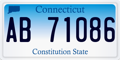 CT license plate AB71086