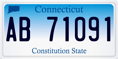 CT license plate AB71091