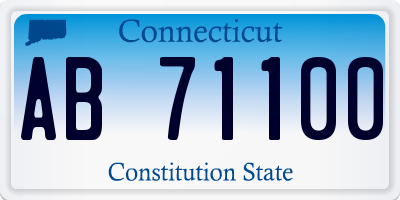 CT license plate AB71100