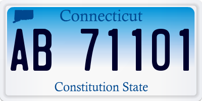 CT license plate AB71101