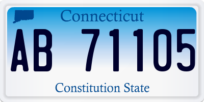 CT license plate AB71105