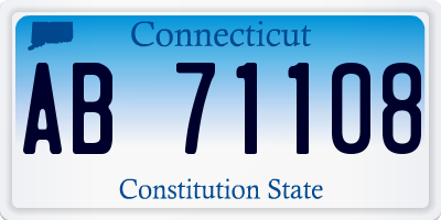 CT license plate AB71108