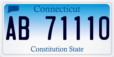 CT license plate AB71110