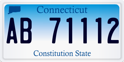 CT license plate AB71112