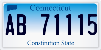 CT license plate AB71115