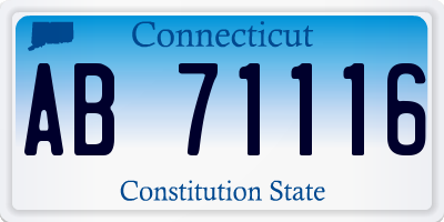 CT license plate AB71116