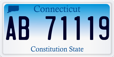 CT license plate AB71119