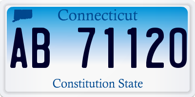 CT license plate AB71120