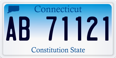 CT license plate AB71121