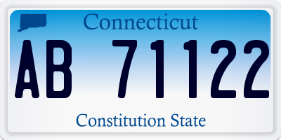 CT license plate AB71122