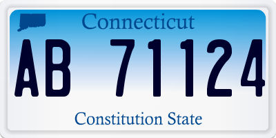 CT license plate AB71124