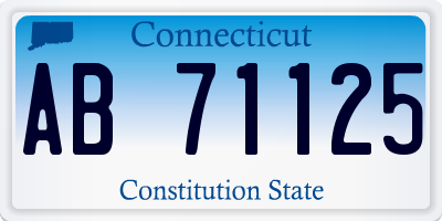 CT license plate AB71125