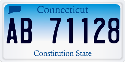 CT license plate AB71128