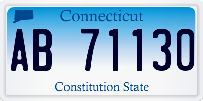 CT license plate AB71130