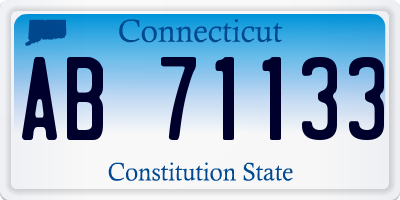 CT license plate AB71133