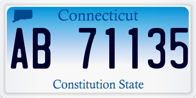 CT license plate AB71135