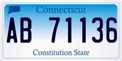 CT license plate AB71136