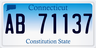 CT license plate AB71137