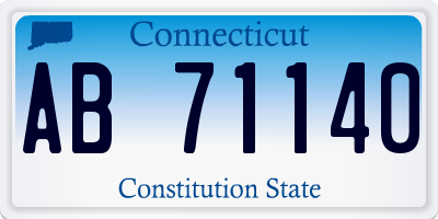 CT license plate AB71140