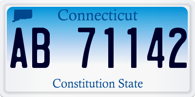 CT license plate AB71142